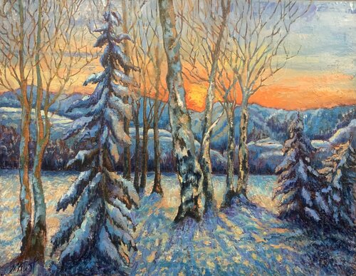 Blue Winter by Natalia Wüst, Painting for Sale on Select