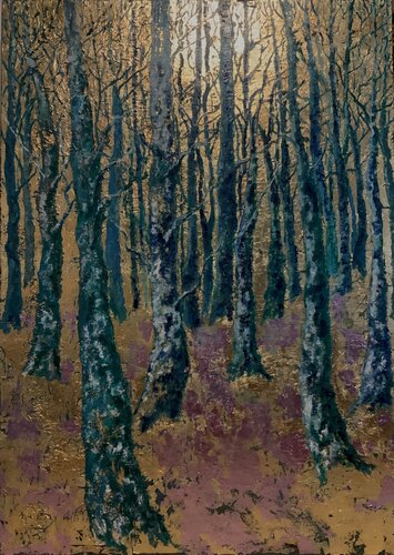Emerald forest by Natalia Wüst, Painting for Sale on Select