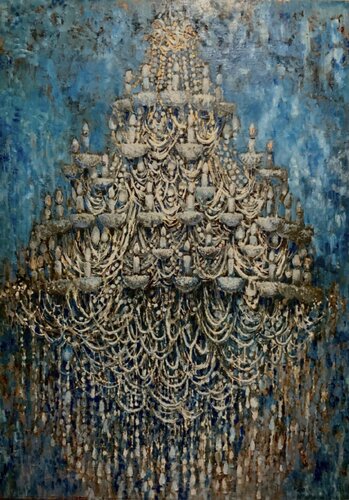 KRONNENLEUCHTER OILPAINTING von Natalia Wüst, Malerei kaufen auf Select