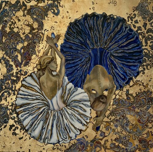Blue Silence – The Dancers by Natalia Wüst, Painting for Sale on Select