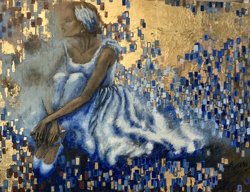 Fragments of a Blue Reverie by Natalia Wüst, Painting for Sale on Select