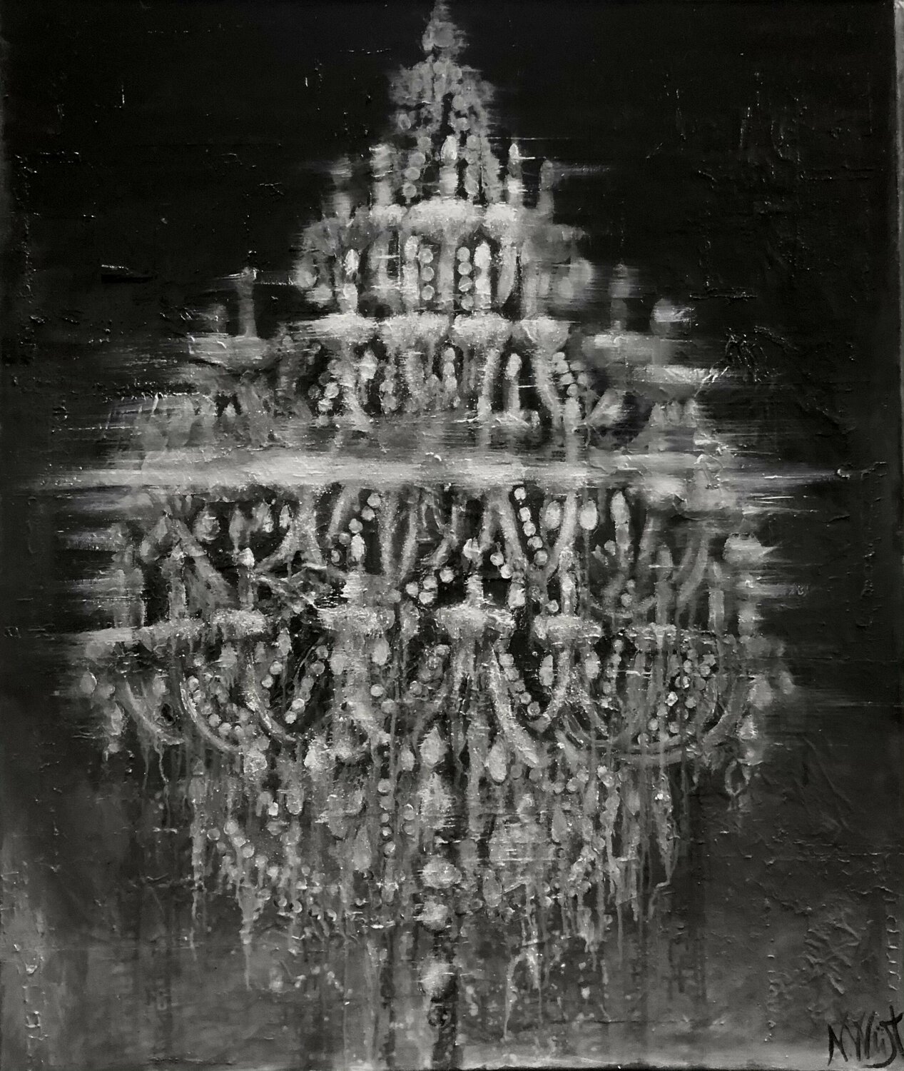 Light in Darkness Natalia Wüst Original painting for sale