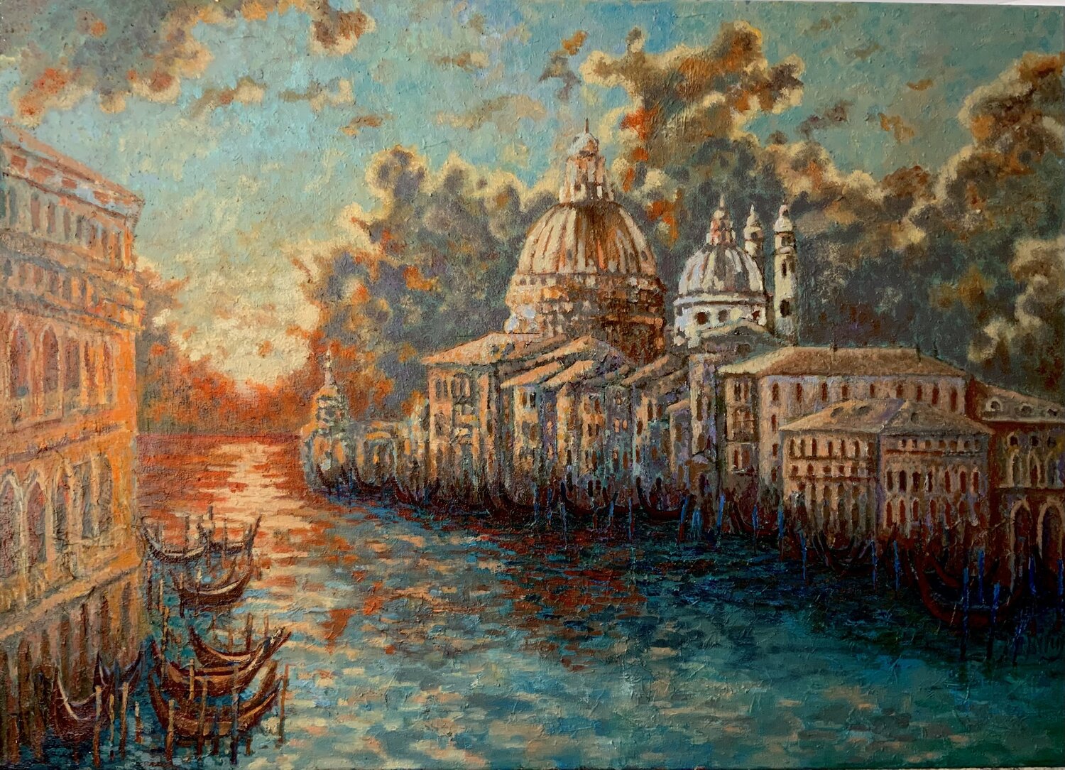 Venetian Sunset Natalia Wüst Original painting for sale
