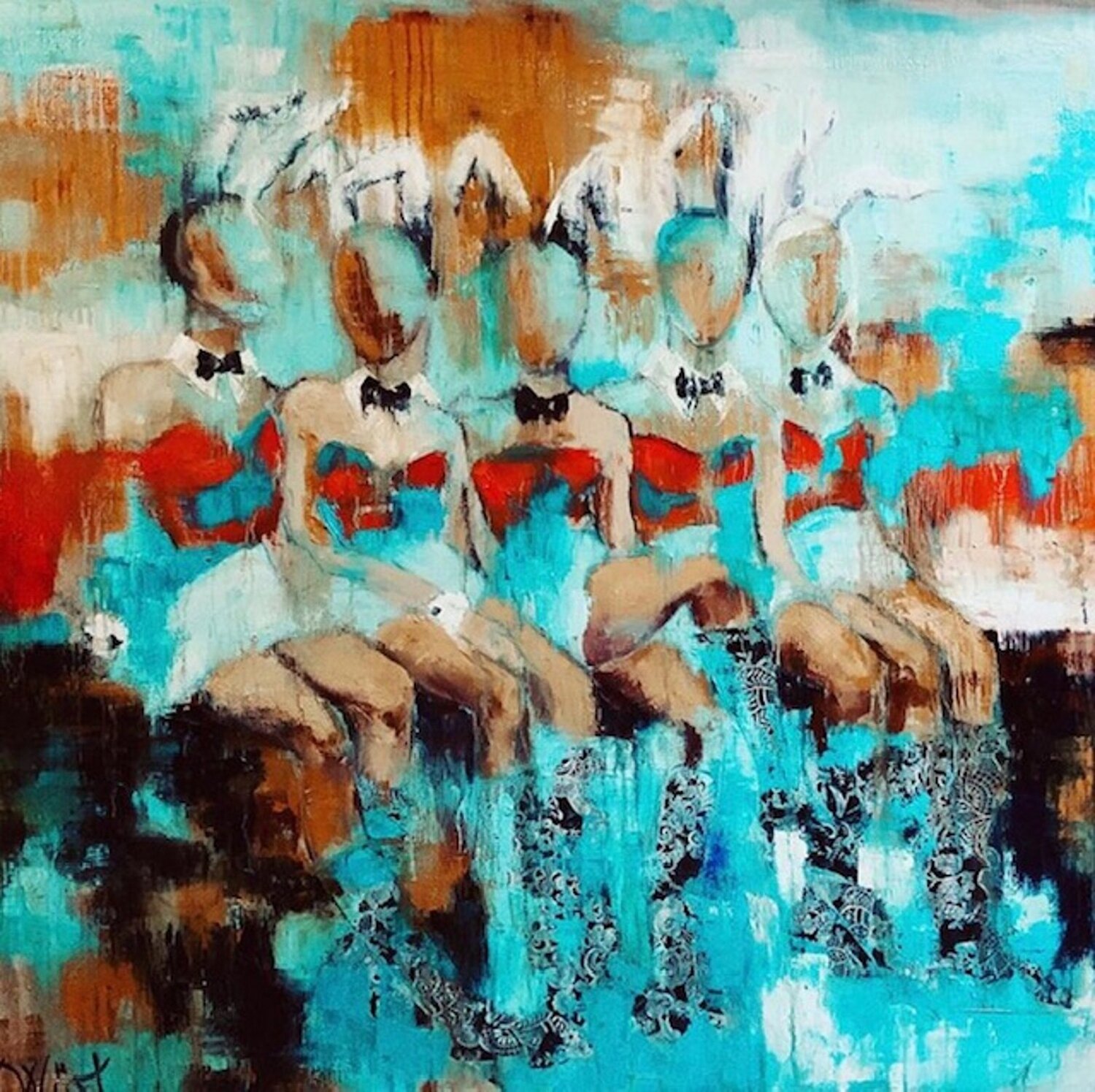 Honey Bunnies Natalia Wüst Original painting for sale