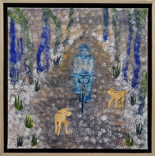 Schneegestöber im Hain by Sabrina Catowiez, Painting for Sale on Select