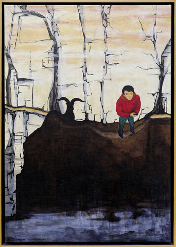 Meeting The Bharal by Sabrina Catowiez, Painting for Sale on Select