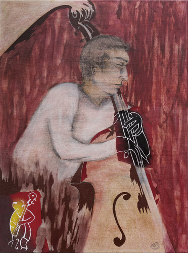 Double Bass by Sabrina Catowiez, Painting for Sale on Select
