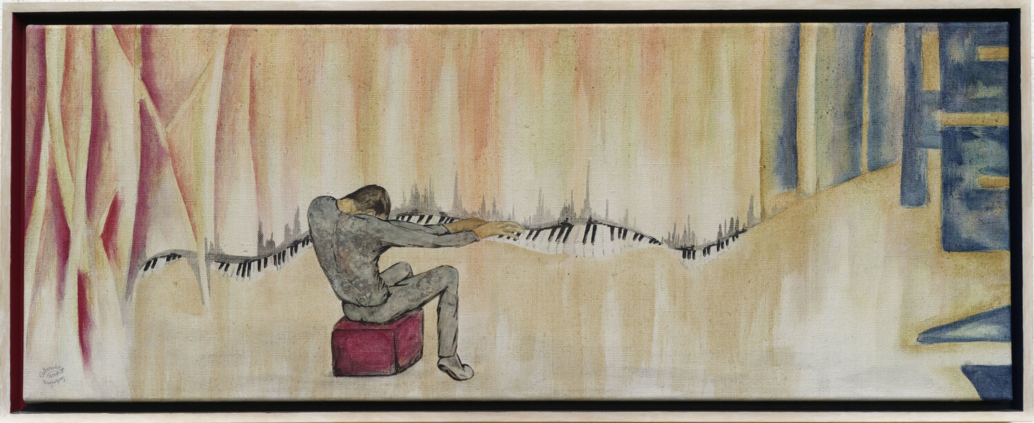 The Music Of Tim Sabrina Catowiez Original painting for sale