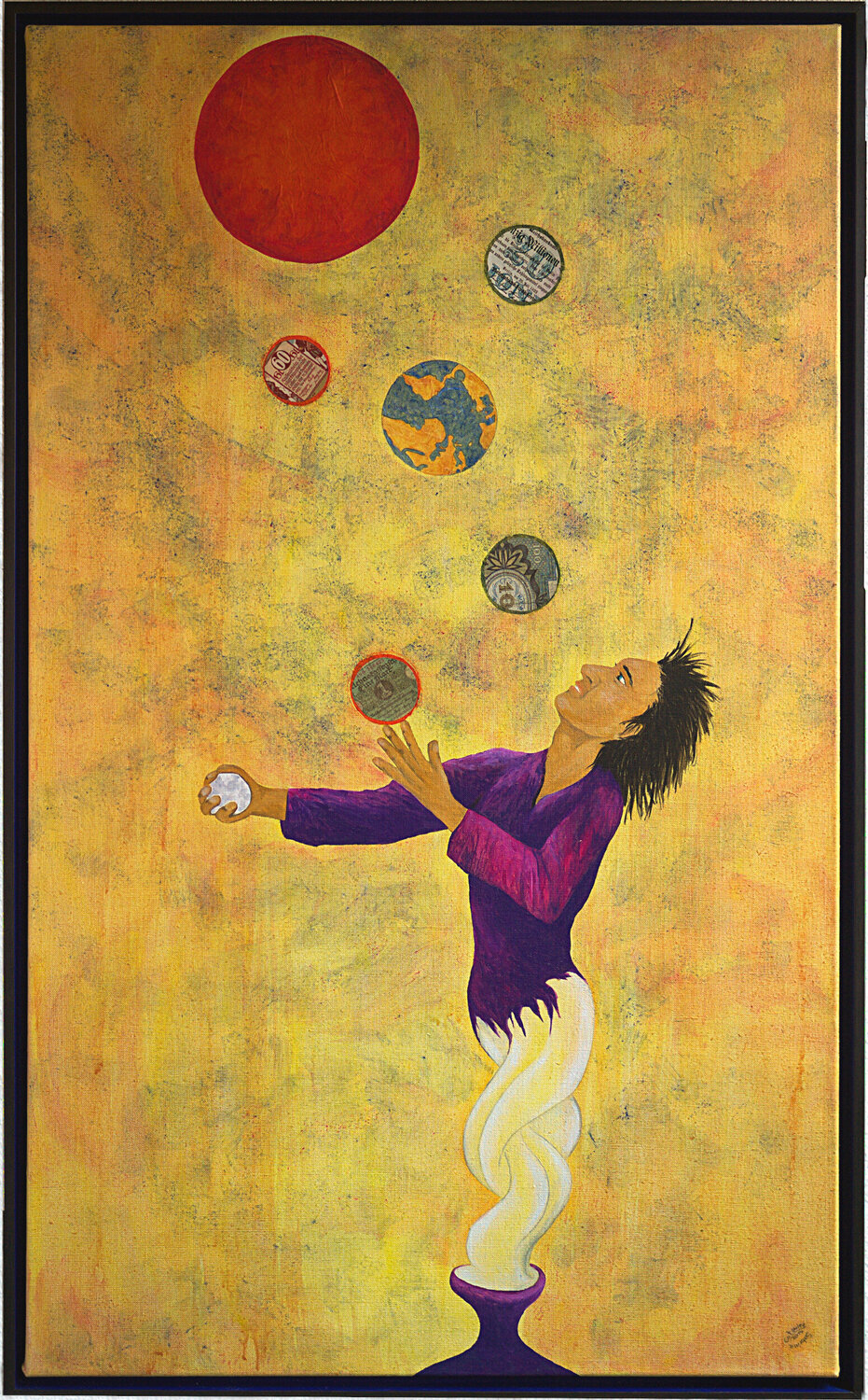 Der Weltenspieler Sabrina Catowiez Original painting for sale