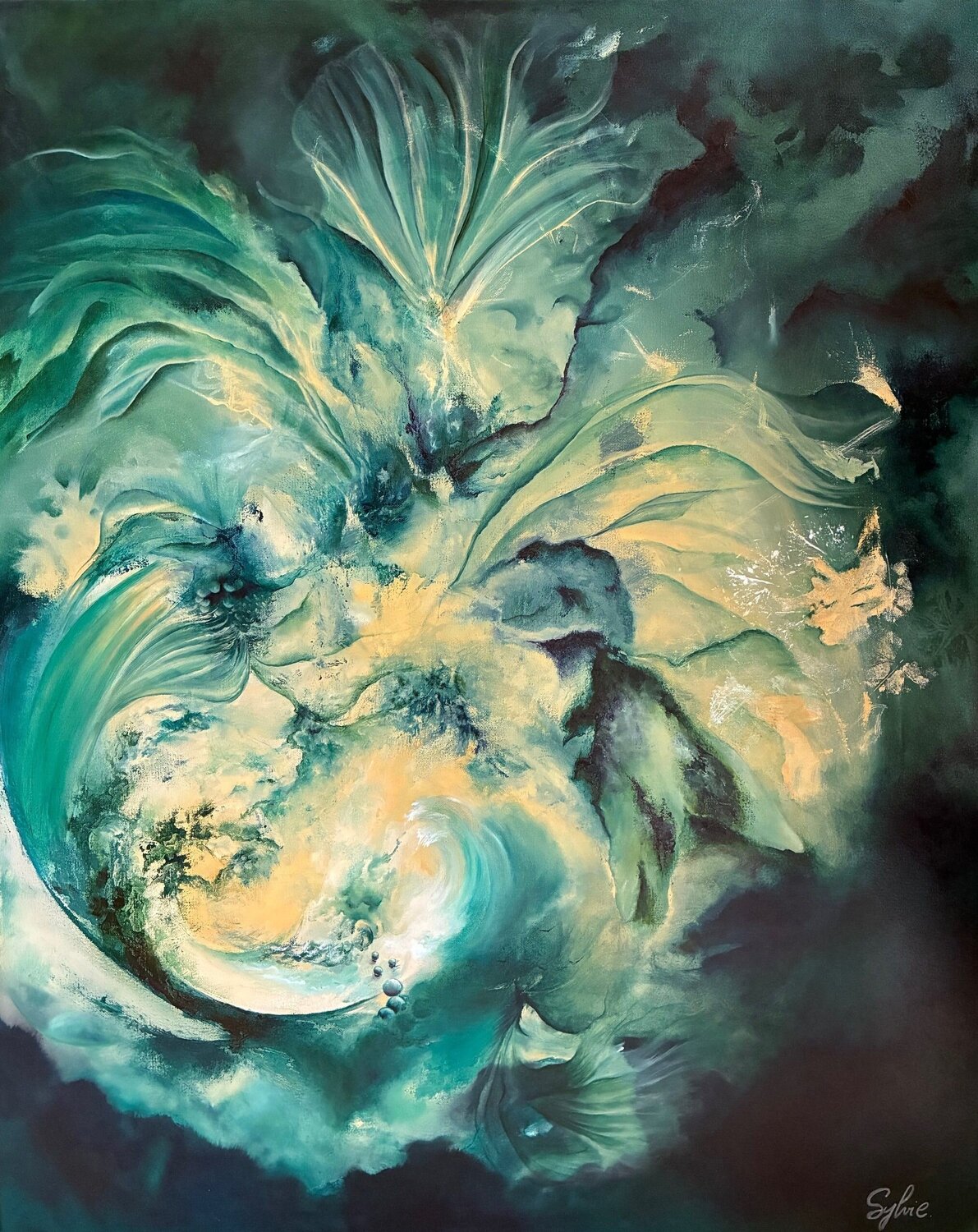 La Danse des Ecumes Sylvie Roy Original painting for sale