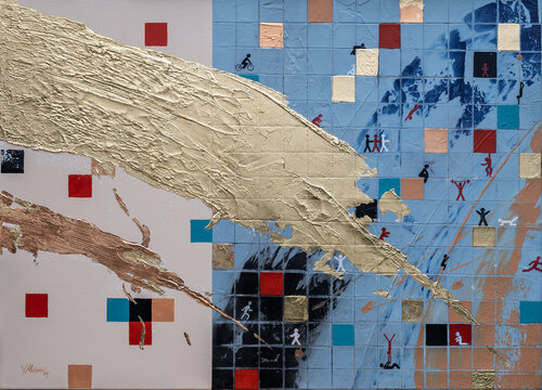 "GOLDEN GETAWAY"          Emboss Art by Vitaly Moiseev, Painting for Sale on Select