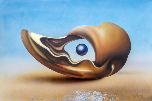 "Cosmic travel of the black pearl" by Vitaly Moiseev, Painting for Sale on Select
