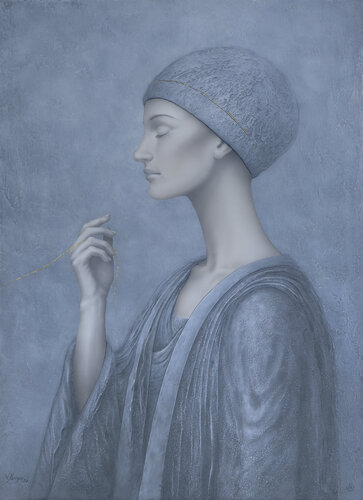 Echoes of Silence – "Silent Connection" This original artwork is part of the Emboss Art series and is exclusively available through Singulart. by Vitaly Moiseev, Painting for Sale on Select