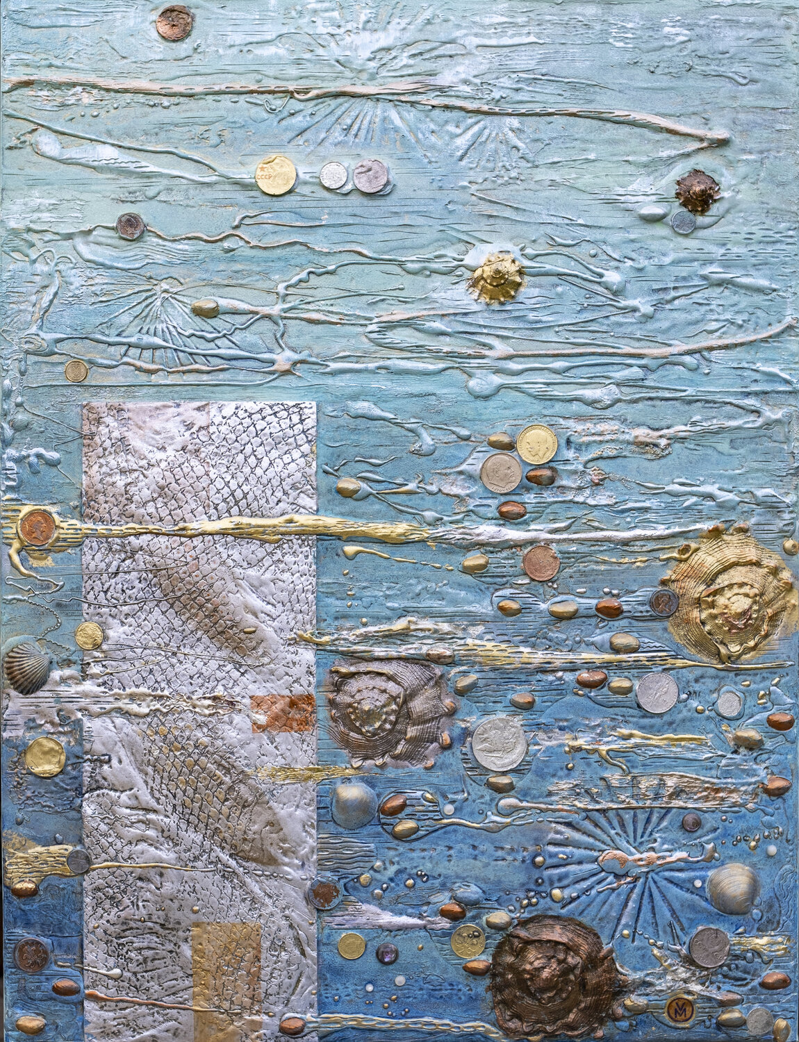"TREASURE of TWO OCEANS"            Emboss Art Artwork Vitaly Moiseev Original painting for sale