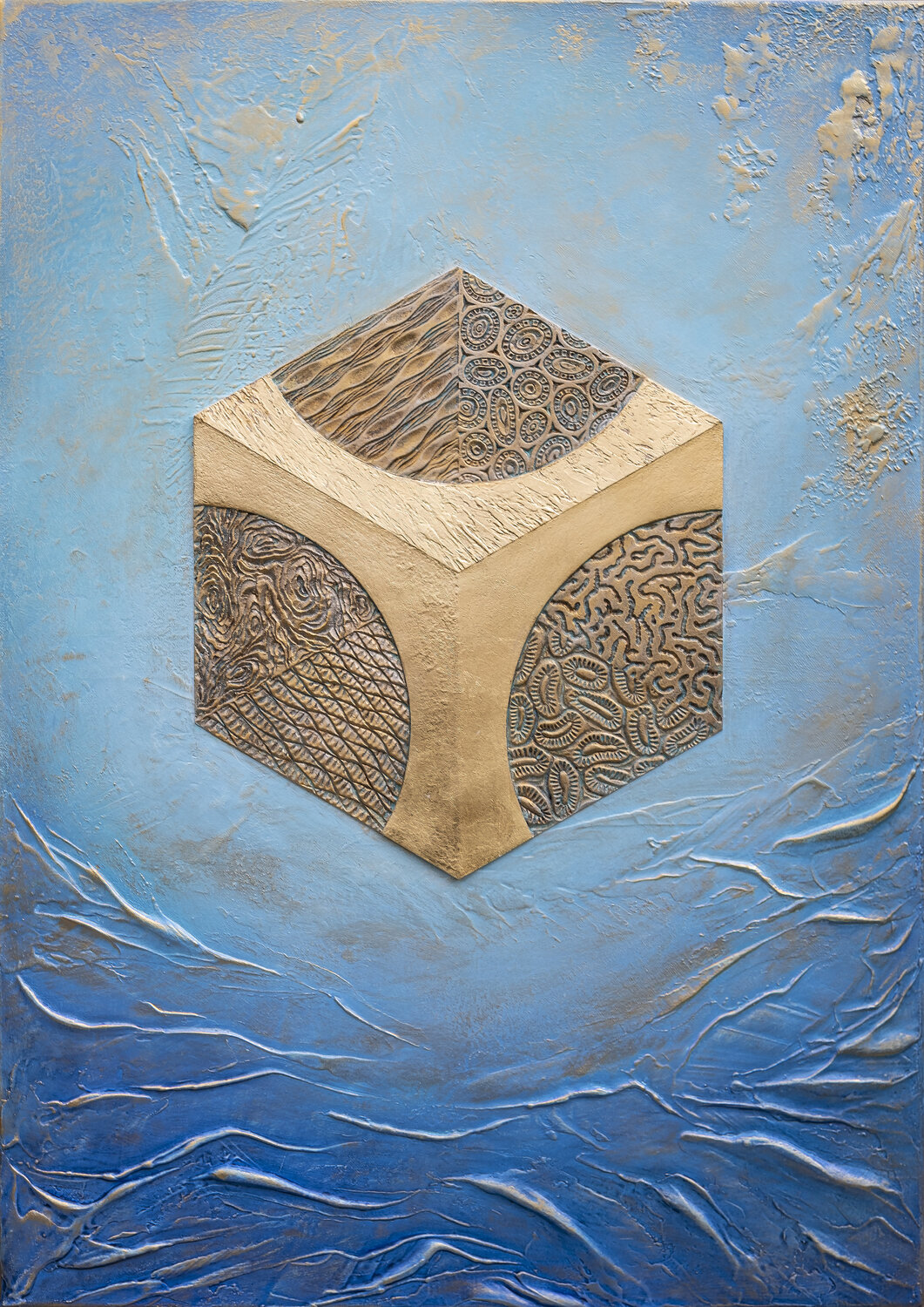 "Underwater Secrets"           Emboss Art Vitaly Moiseev Original painting for sale