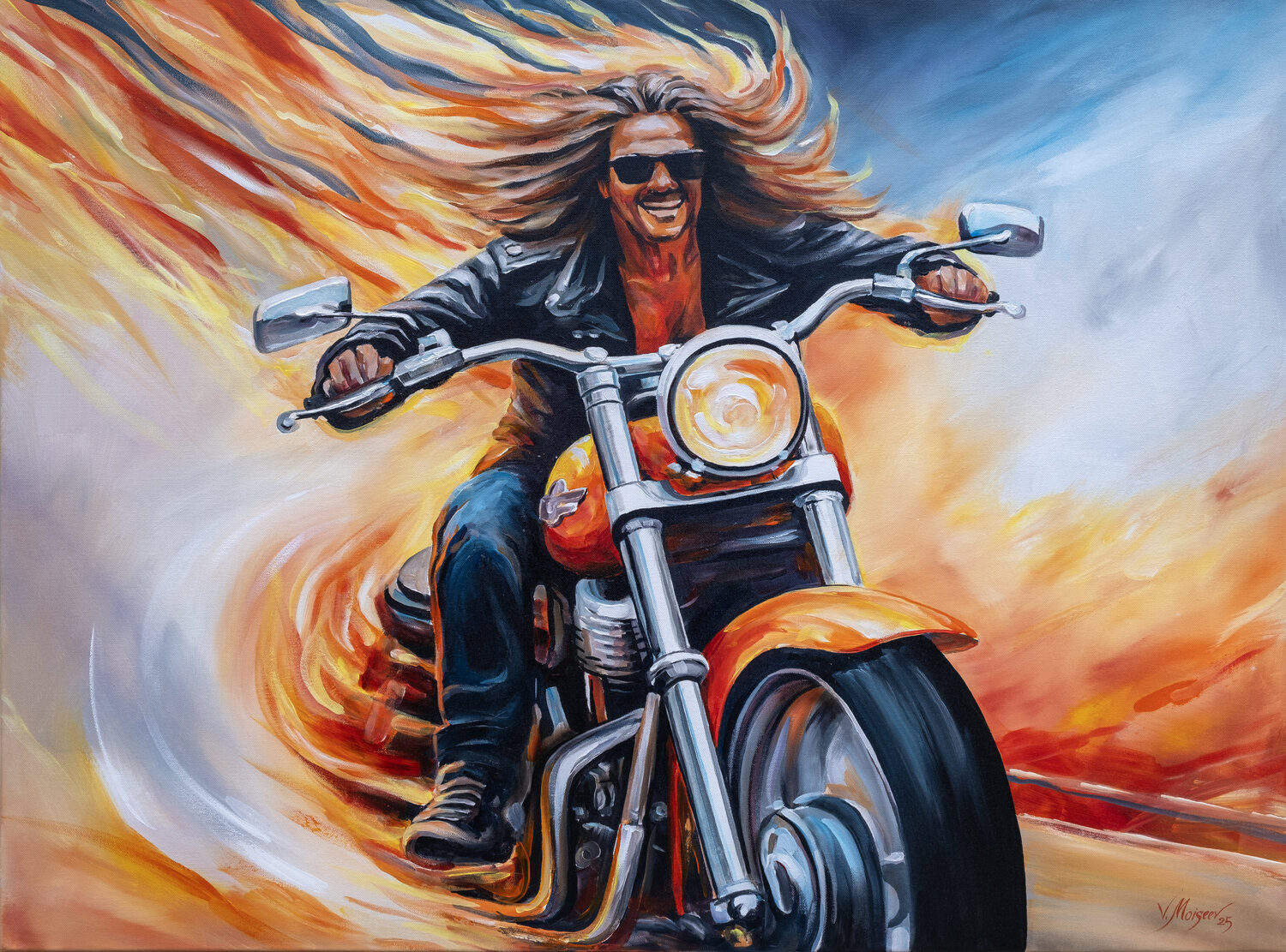 "Adrenaline" Vitaly Moiseev Original painting for sale