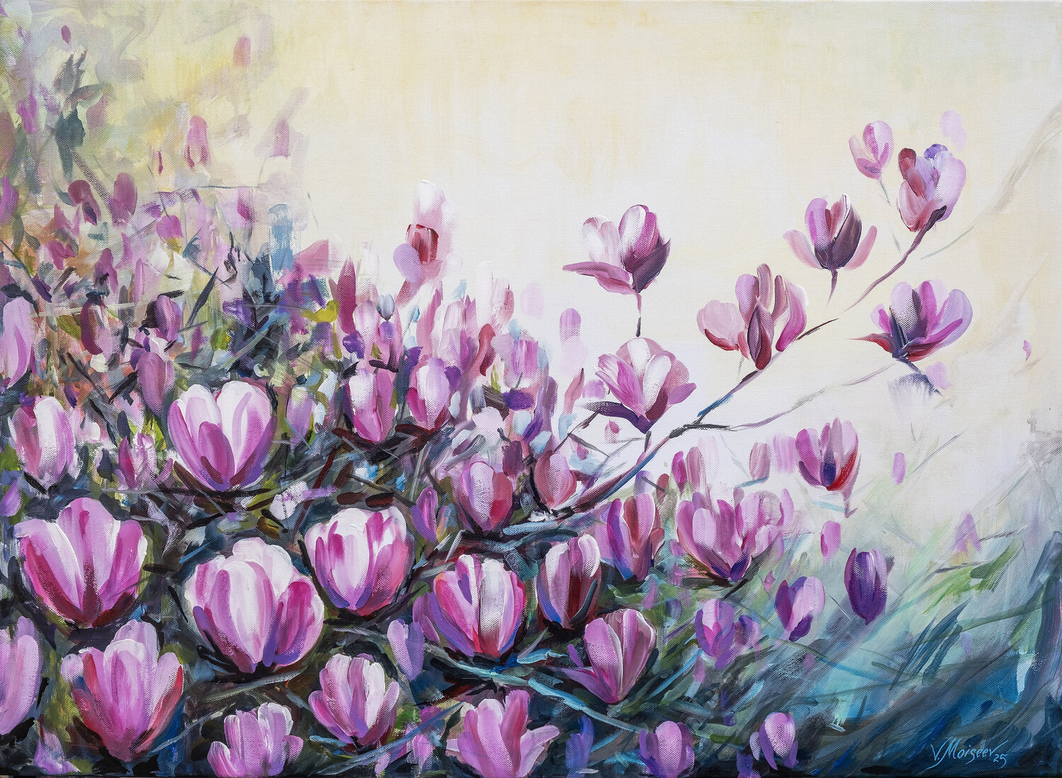 "Full Bloom" Vitaly Moiseev Original painting for sale