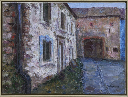 Quiet Courtyard – Fellerich by Sigitas Baltramaitis, Painting for Sale on Select