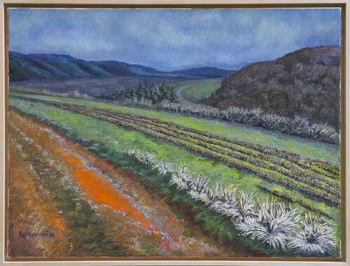 Red Path After Rain – Fellerich by Sigitas Baltramaitis, Painting for Sale on Select