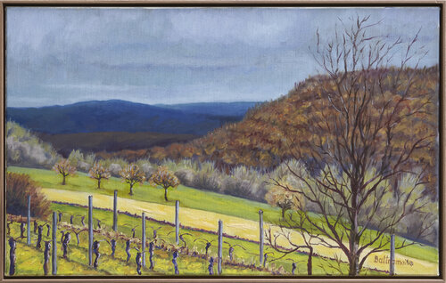 Vineyards at Rest – Fellerich by Sigitas Baltramaitis, Painting for Sale on Select
