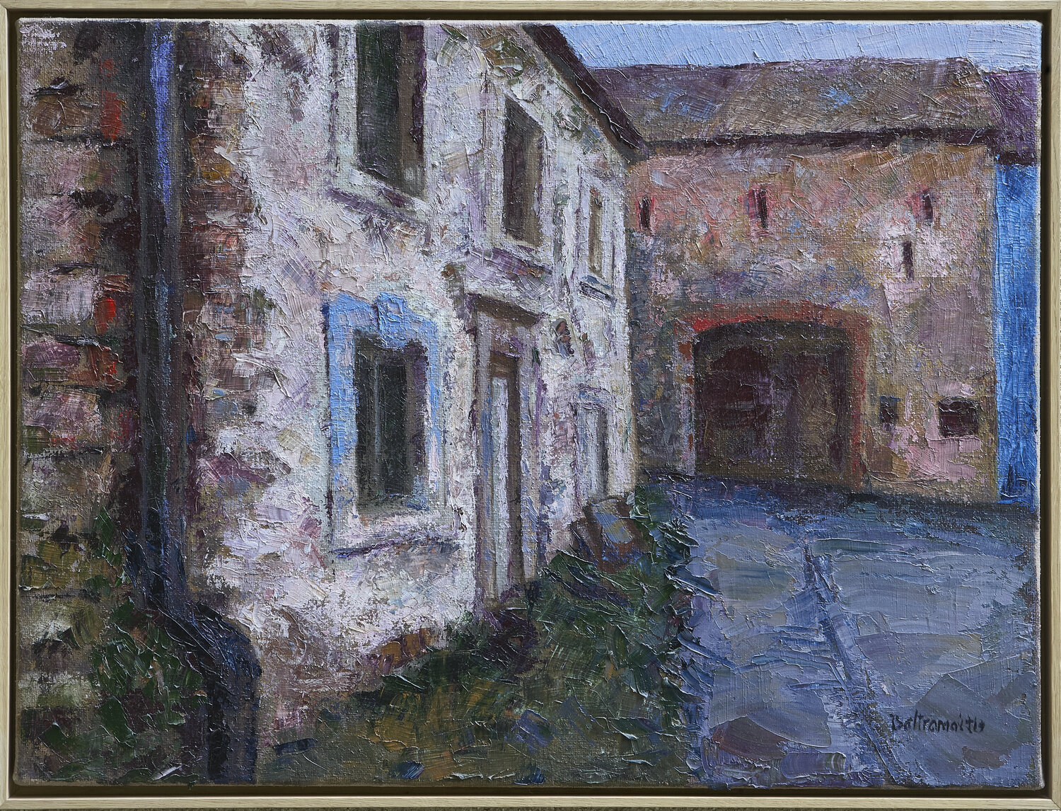 Quiet Courtyard – Fellerich Sigitas Baltramaitis Original painting for sale
