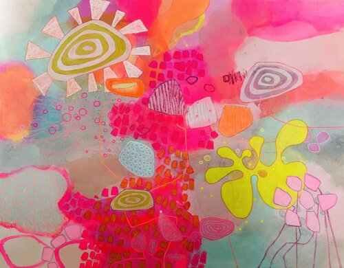 Das Land der leuchtenden Gedanken by Huanita Vidicek, Painting for Sale on Select