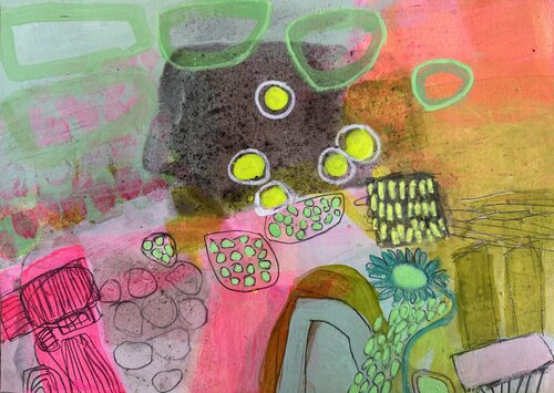 Erwachen der Farbe by Huanita Vidicek, Painting for Sale on Select