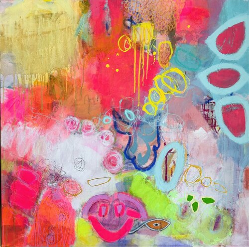 Das Flüstern des inneren Auges by Huanita Vidicek, Painting for Sale on Select