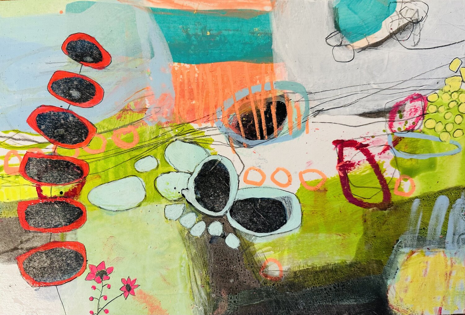 Die Erde atmet Huanita Vidicek Original painting for sale