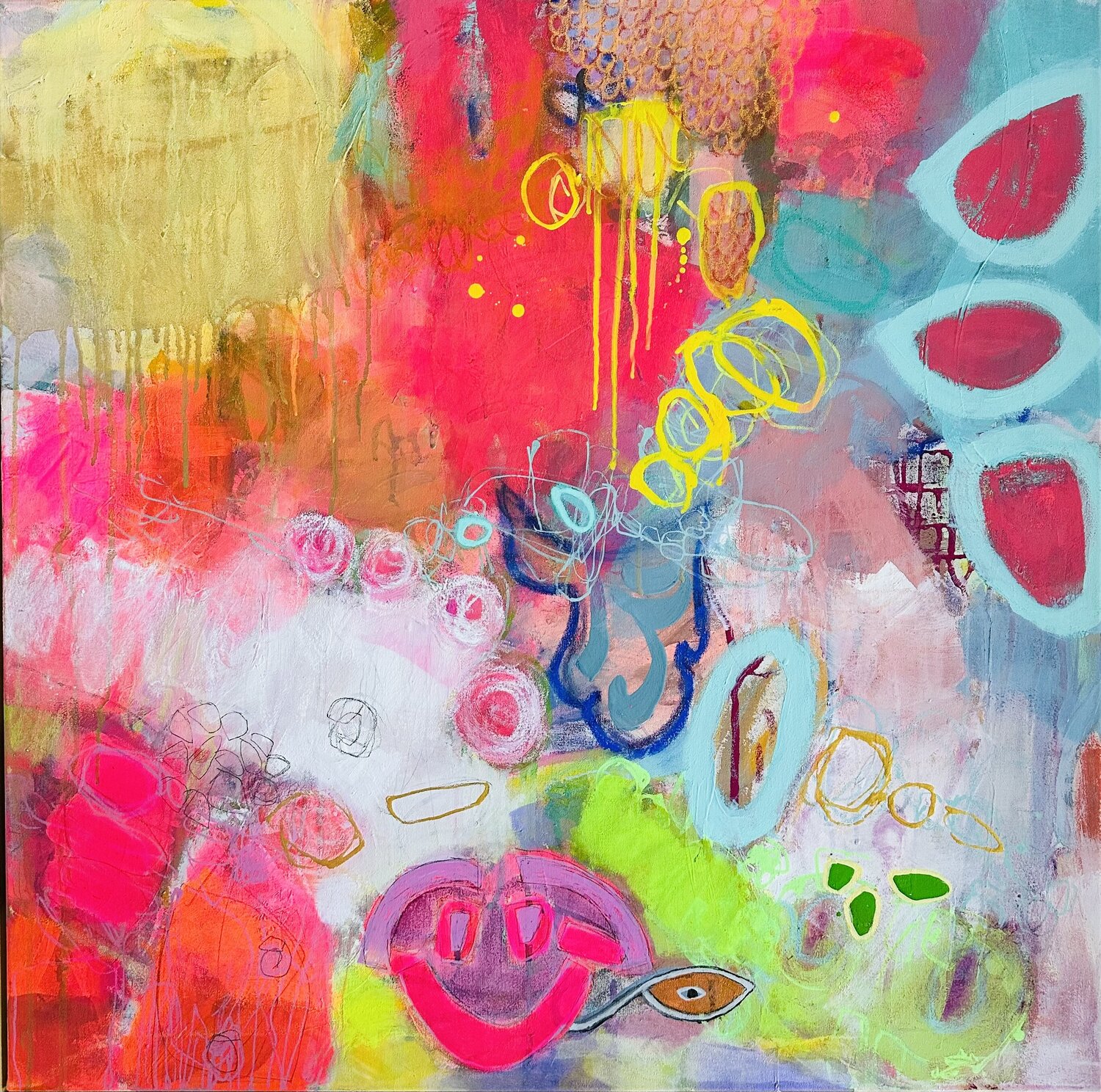 Das Flüstern des inneren Auges Huanita Vidicek Original painting for sale