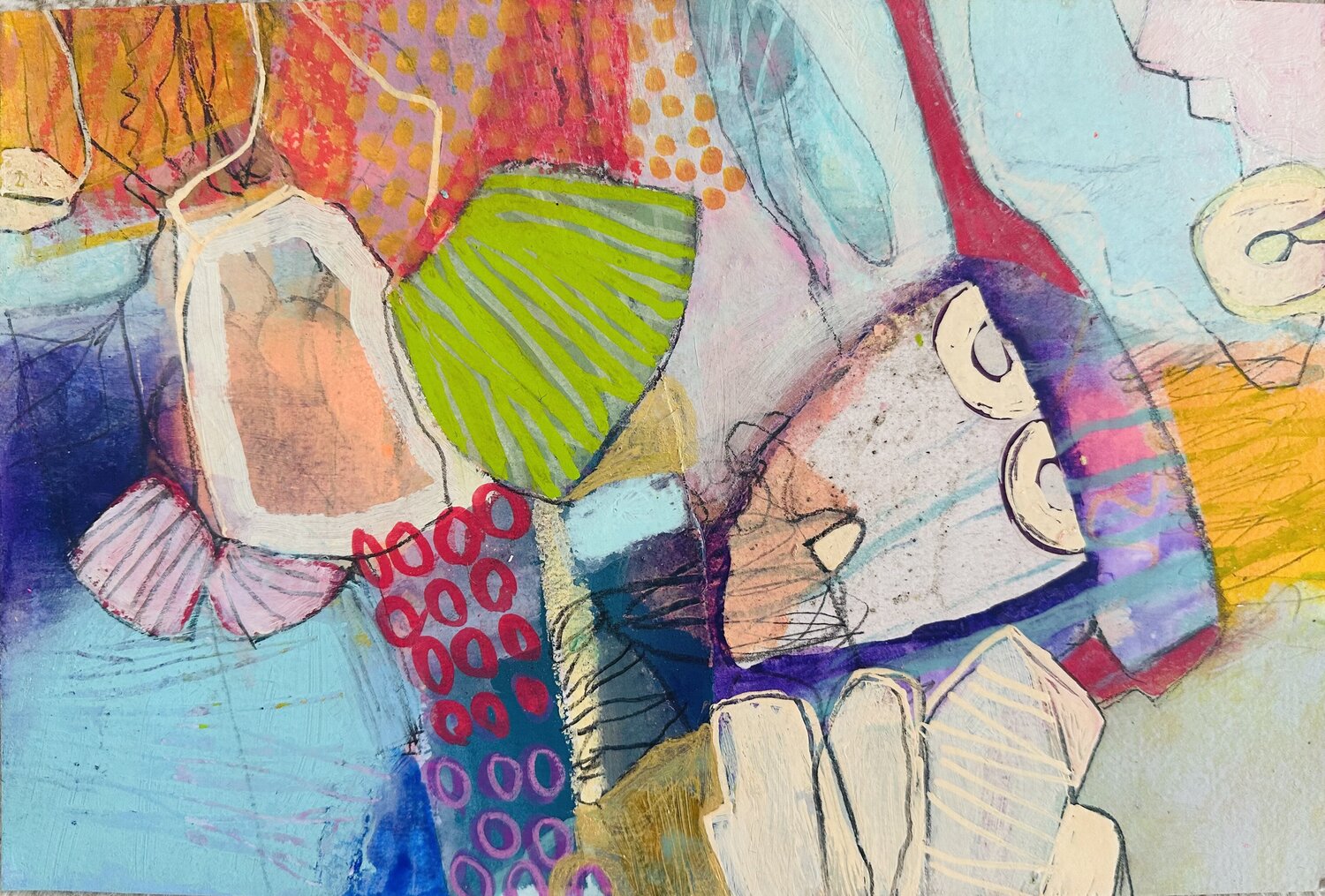 Dialog der Formen Huanita Vidicek Original painting for sale