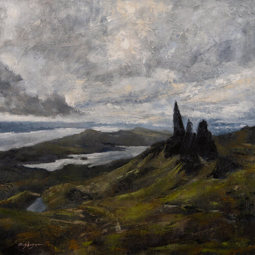 Under The Storr by Wolfango Chiappella, Painting for Sale on Select