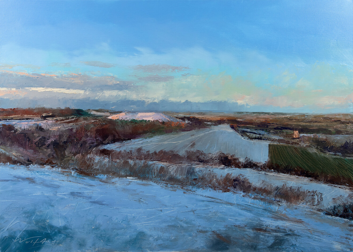 Snow Line Wolfango Chiappella Original painting for sale