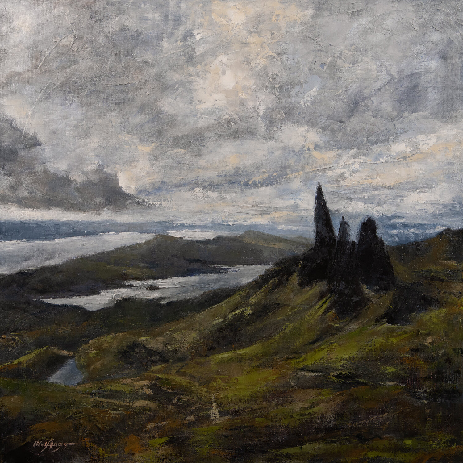 Under The Storr Wolfango Chiappella Original painting for sale