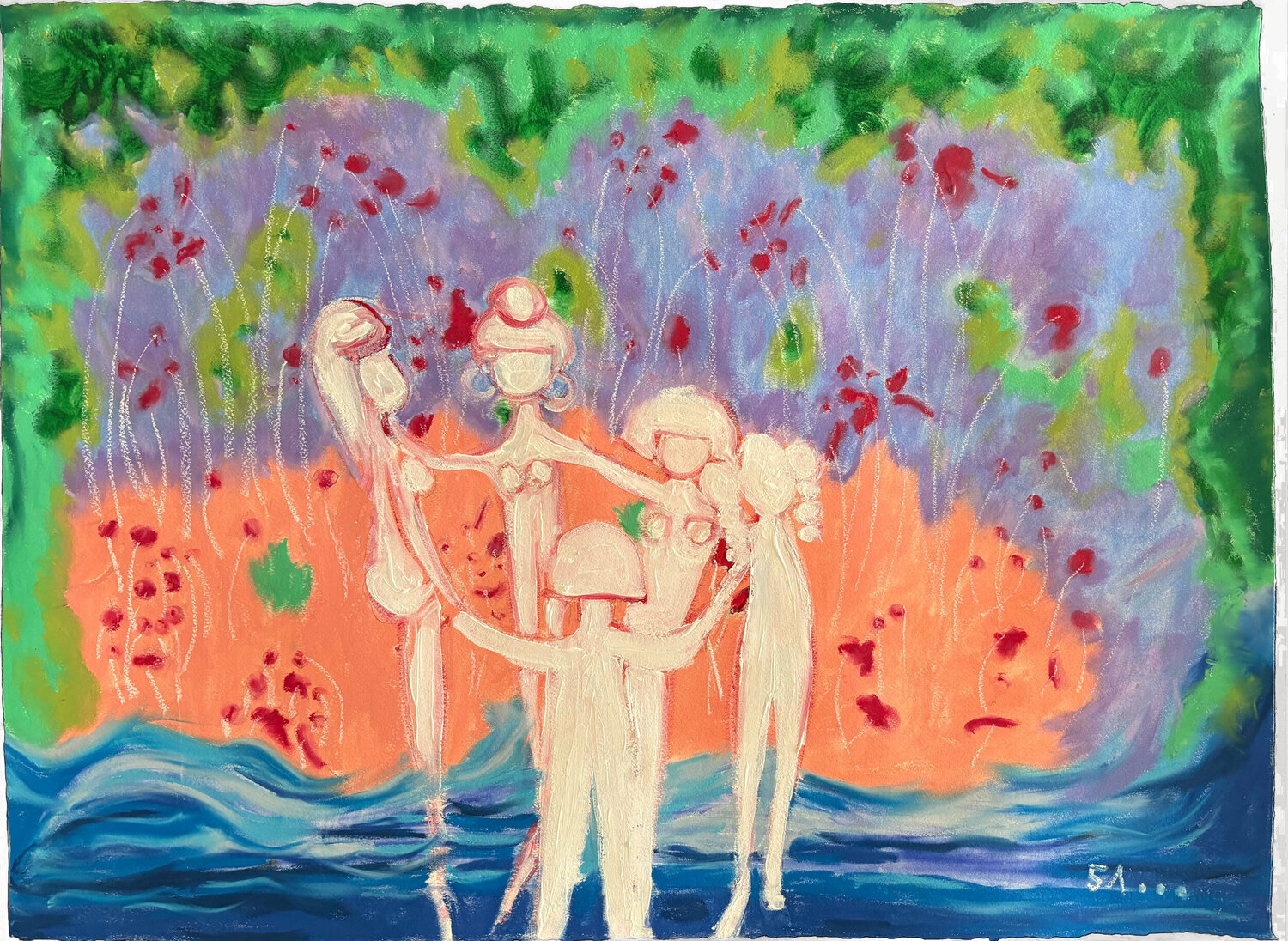 Togetherness Biljana Lazovic Original painting for sale