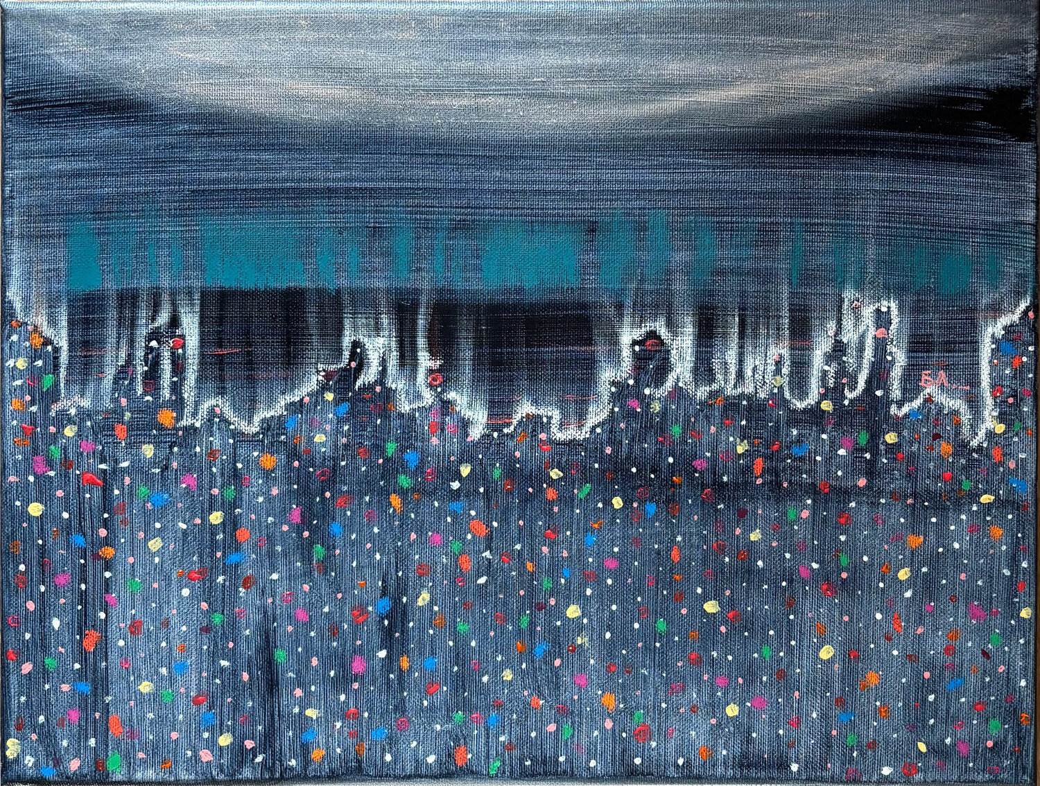 City Lights II Biljana Lazovic Original painting for sale
