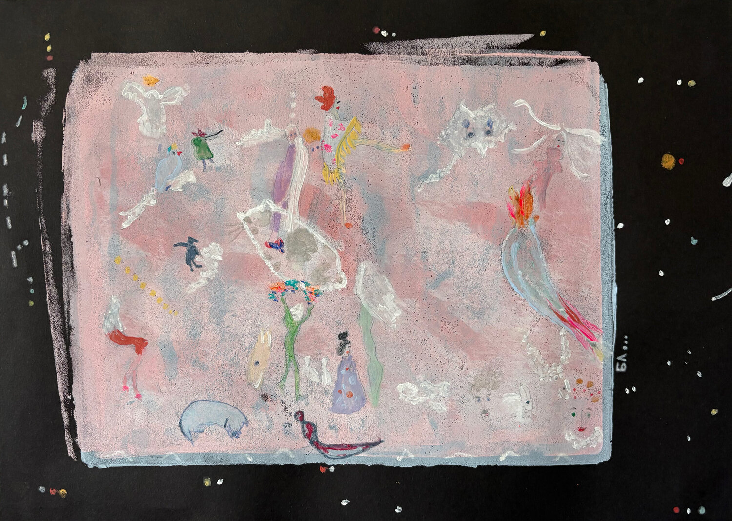 Pinkish Vortex Biljana Lazovic Original painting for sale
