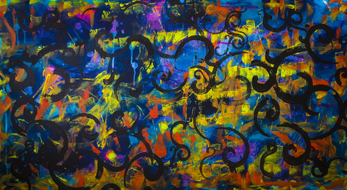 Filigree On Fire by Mark LaRiviere, Painting for Sale on Select