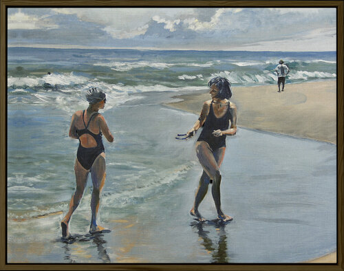 Wasque Point Swimmers by Mark LaRiviere, Painting for Sale on Select