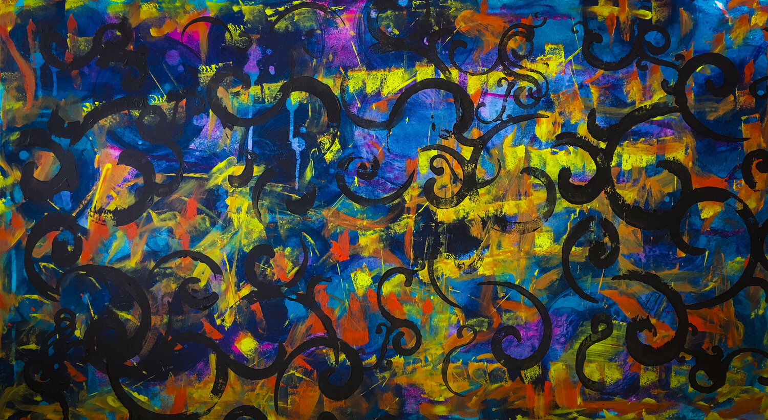 Filigree On Fire Mark LaRiviere Original painting for sale