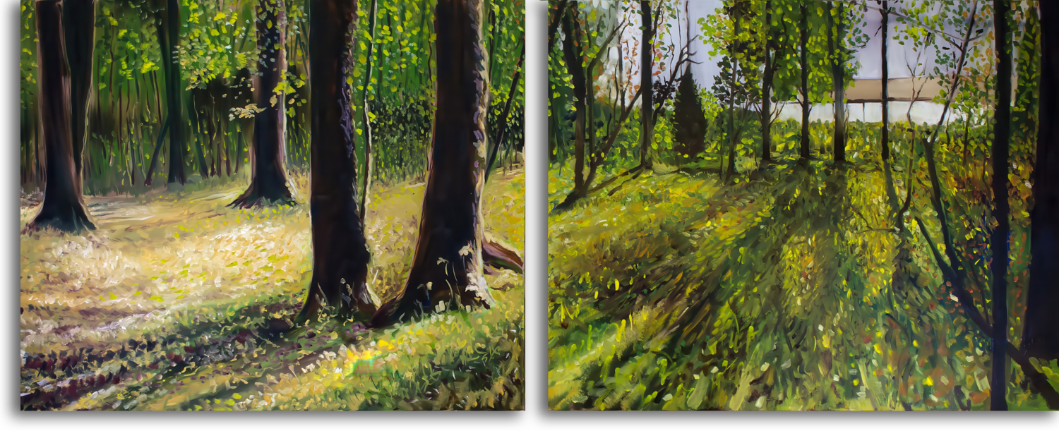 Tod's Point Diptych Mark LaRiviere Original painting for sale