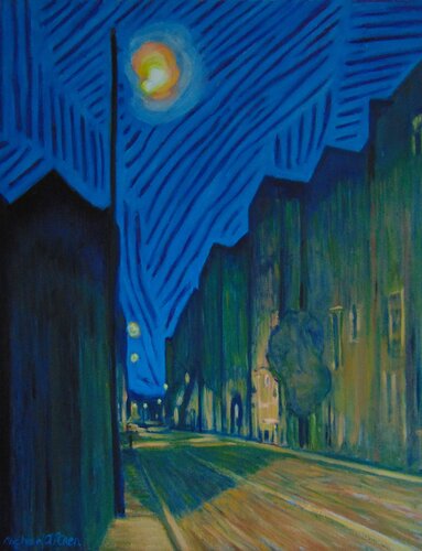 Narrow Street 2 by michael aitken, Painting for Sale on Select
