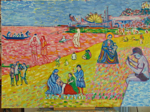 Southend beach and pier by michael aitken, Painting for Sale on Select