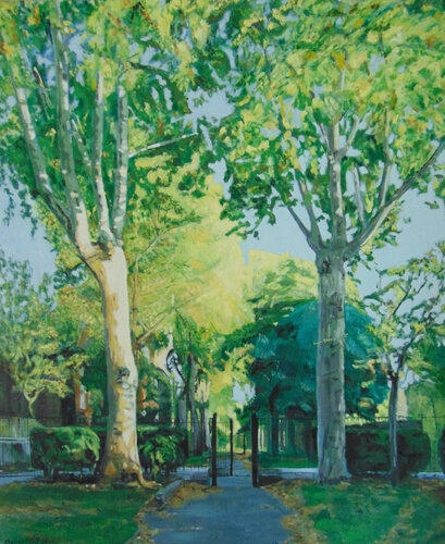 Stepney Green Park, No 1, Boaz and Jachin by michael aitken, Painting for Sale on Select