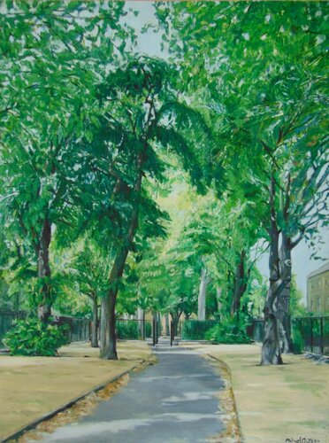 Stepney Green Park, No 5, Scorched Grass by michael aitken, Painting for Sale on Select