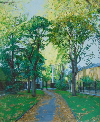 Stepney Green Park no6, autumn by michael aitken, Painting for Sale on Select