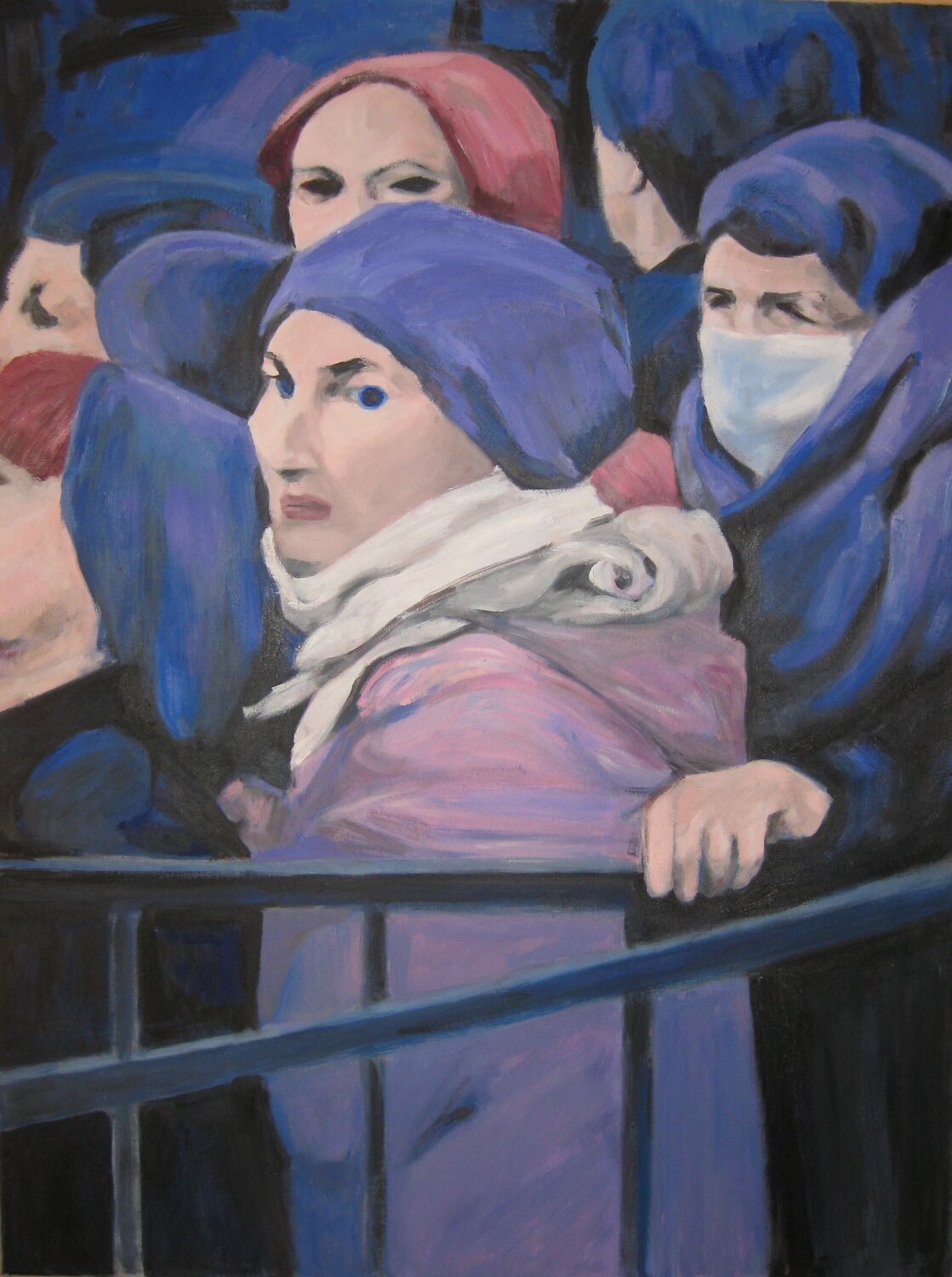 The protester michael aitken Original painting for sale