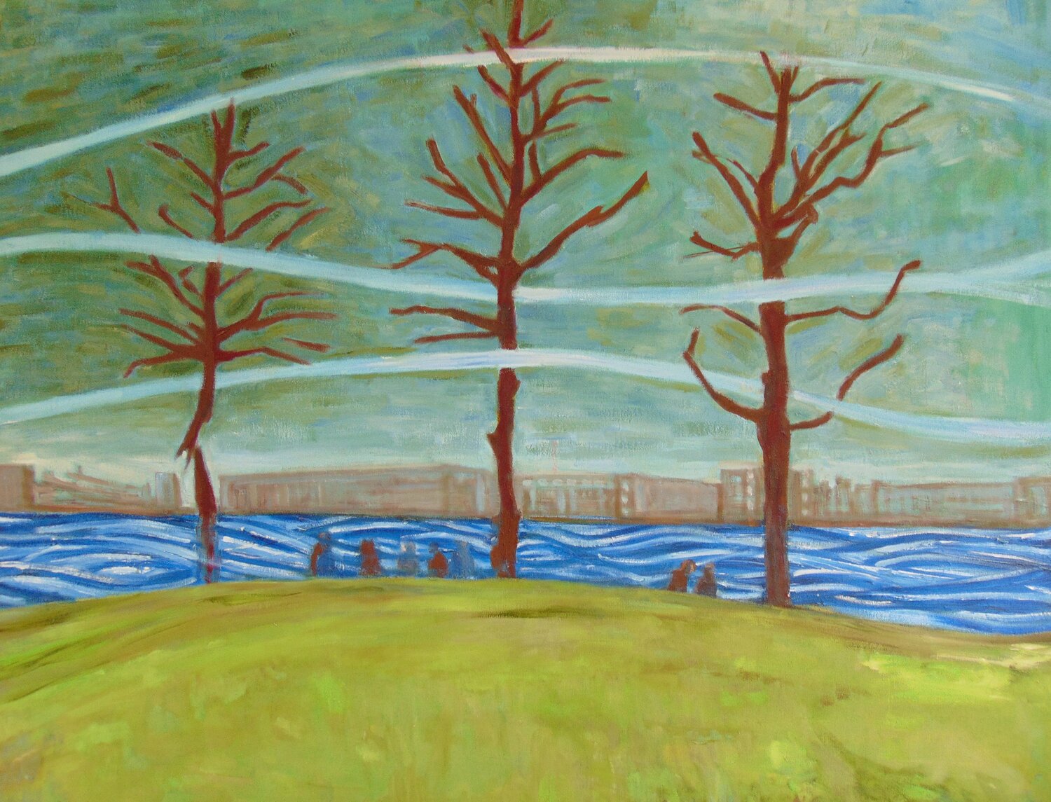 The Three Trees michael aitken Original painting for sale