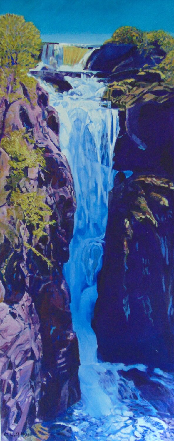 Marjorie's Waterfall michael aitken Original painting for sale
