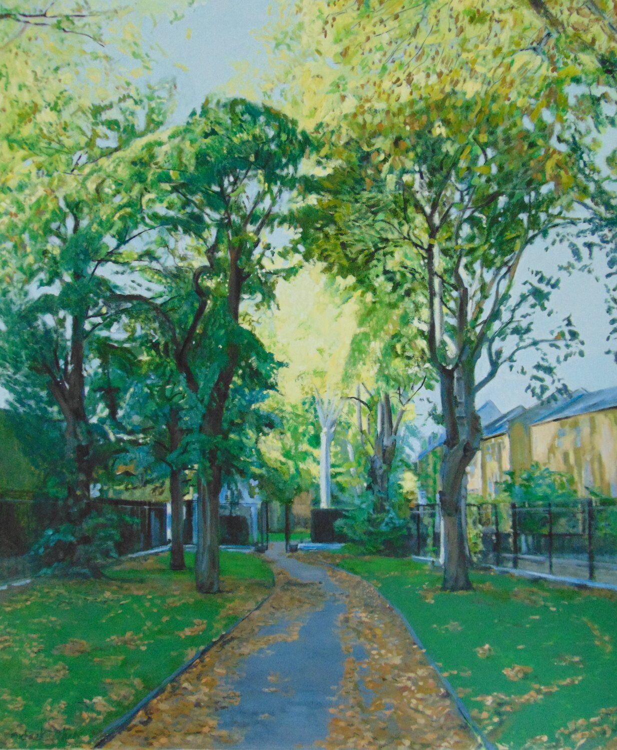 Stepney Green Park no6, autumn michael aitken Original painting for sale